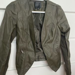 Green leather jacket